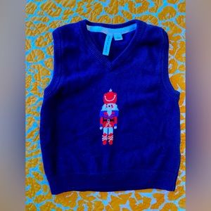 Janie and Jack 6T nutcracker knit vest